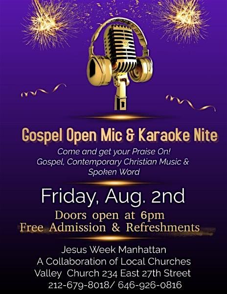 Gospel Open Mic & Karaoke Nite