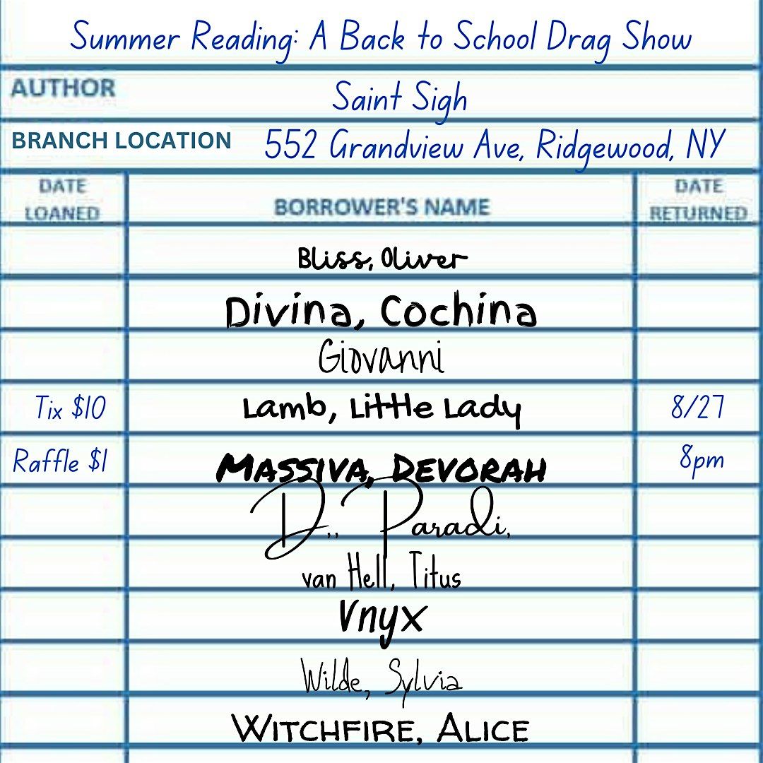 Summer Reading Literary Drag Show