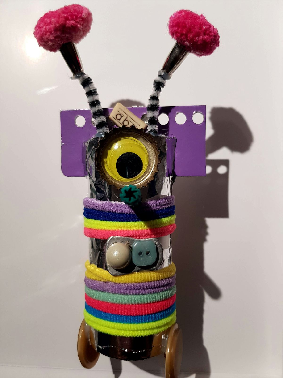 Recycled Robots (mixed media) for 5\u20138-year olds