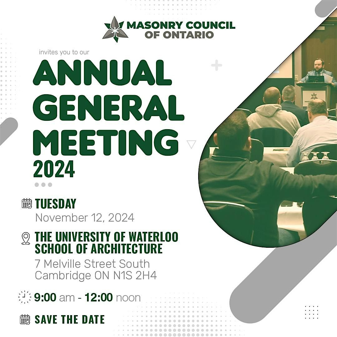 Masonry Council of Ontario's Annual General Meeting 2024