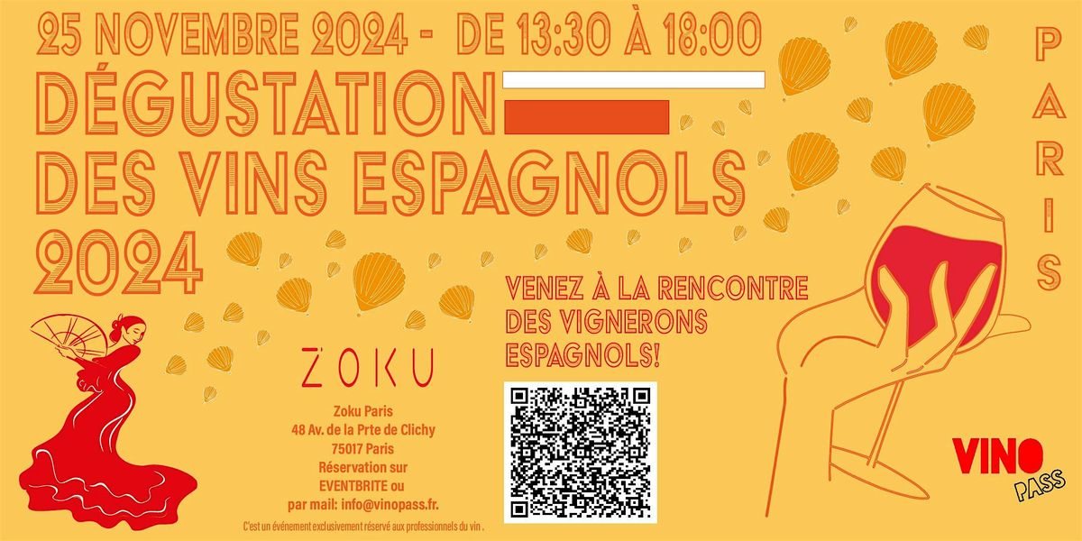 D\u00e9gustation professionnelle des vins espagnols - 25 novembre 2024 - Paris