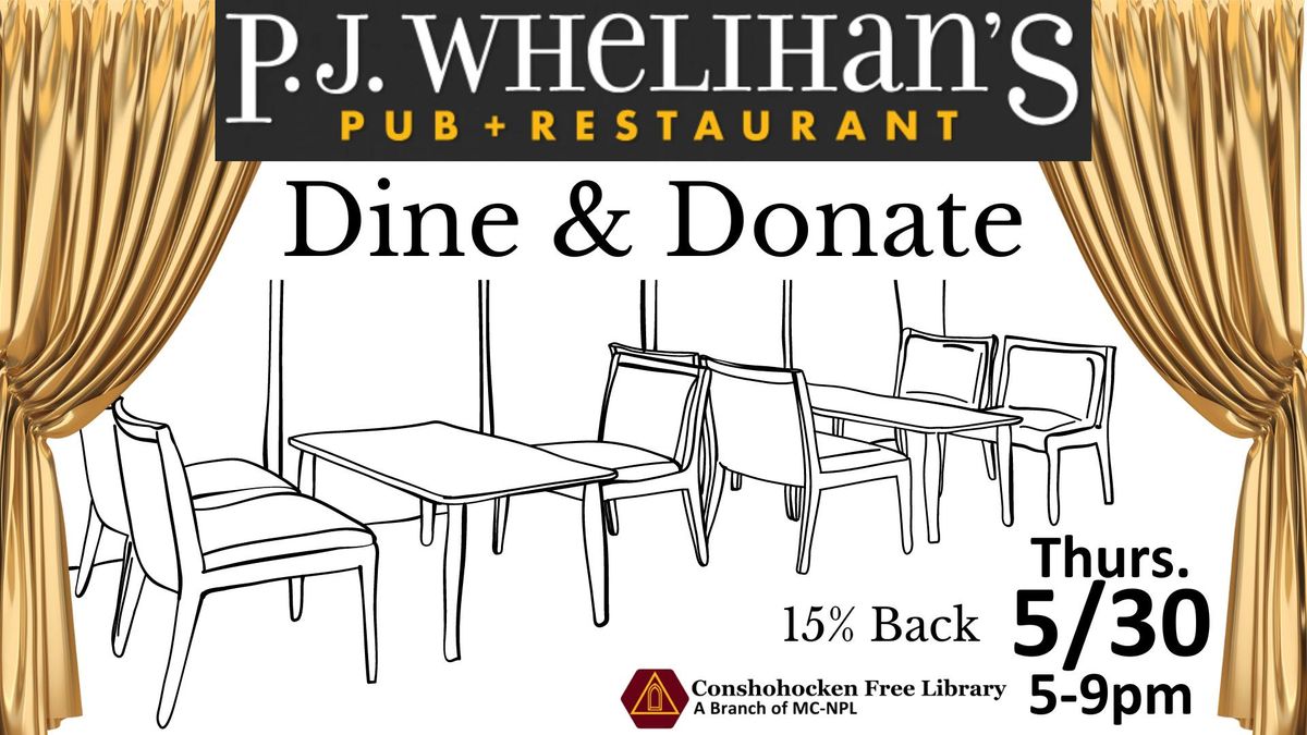 PJ Whelihan's Dine & Donate for the Library