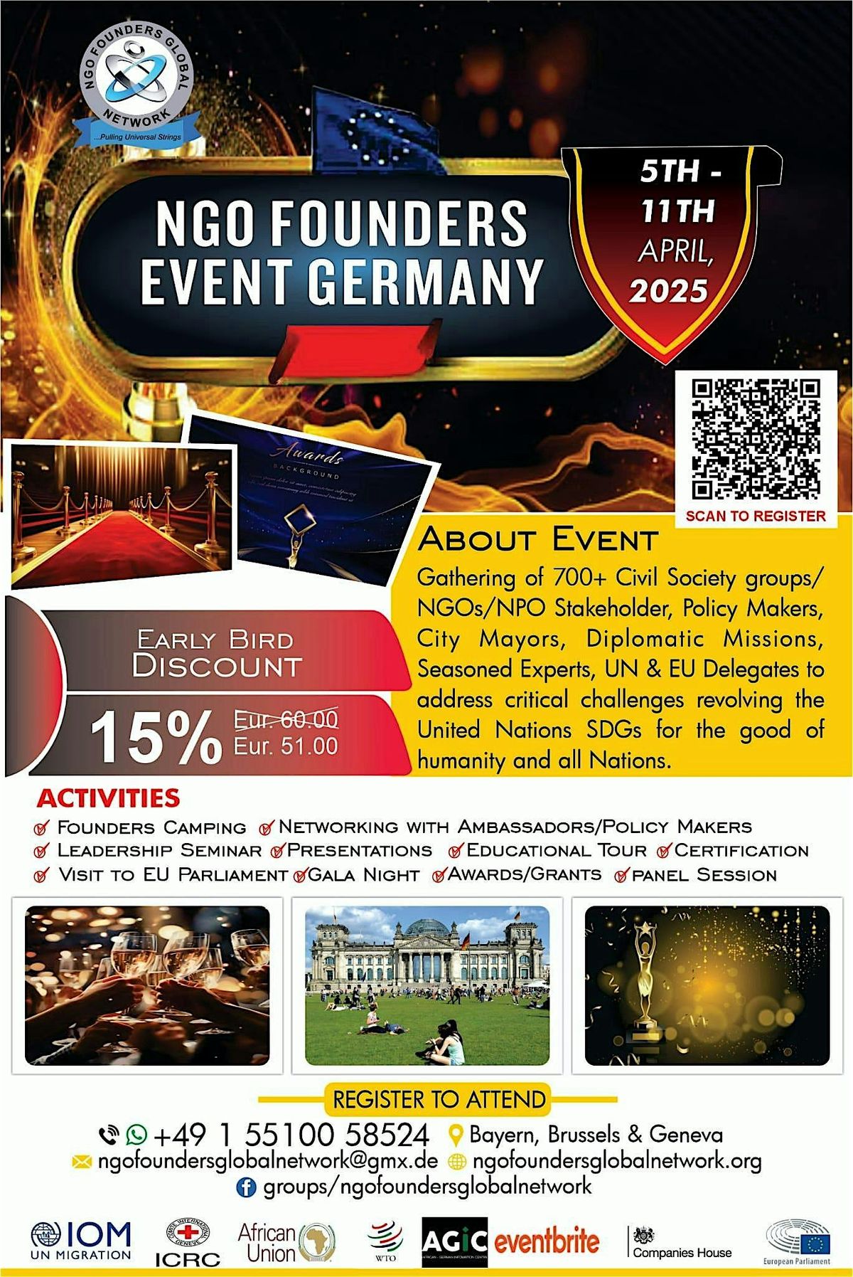 NGO FOUNDERS EVENT GERMANY APRIL 5 - 11, 2025