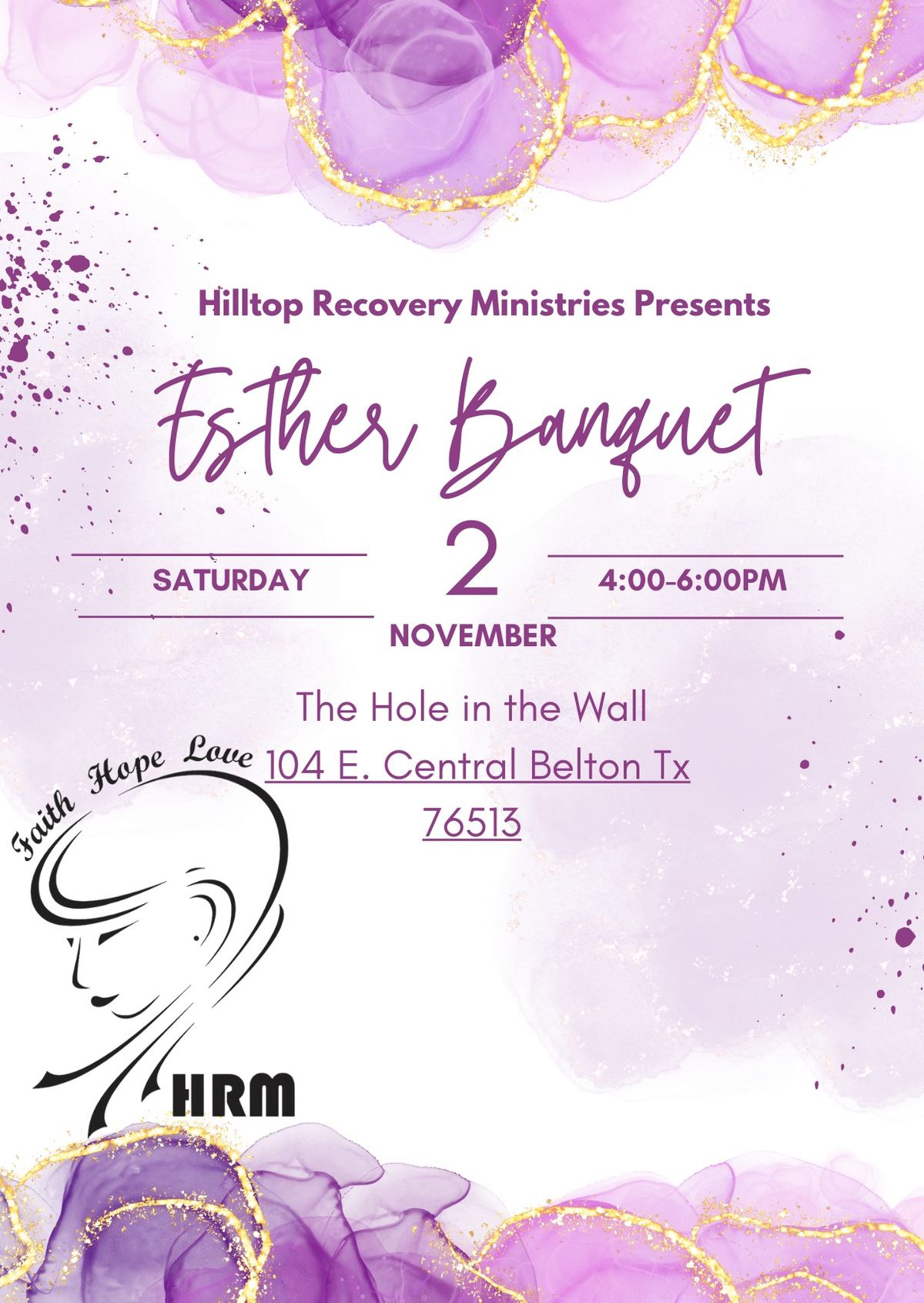 Hilltop Recovery Ministries-Esther Banquet