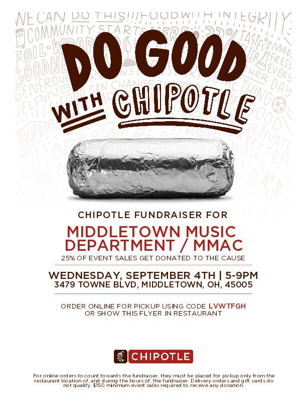 Middletown Music Department's Chipotle Dine to Donate