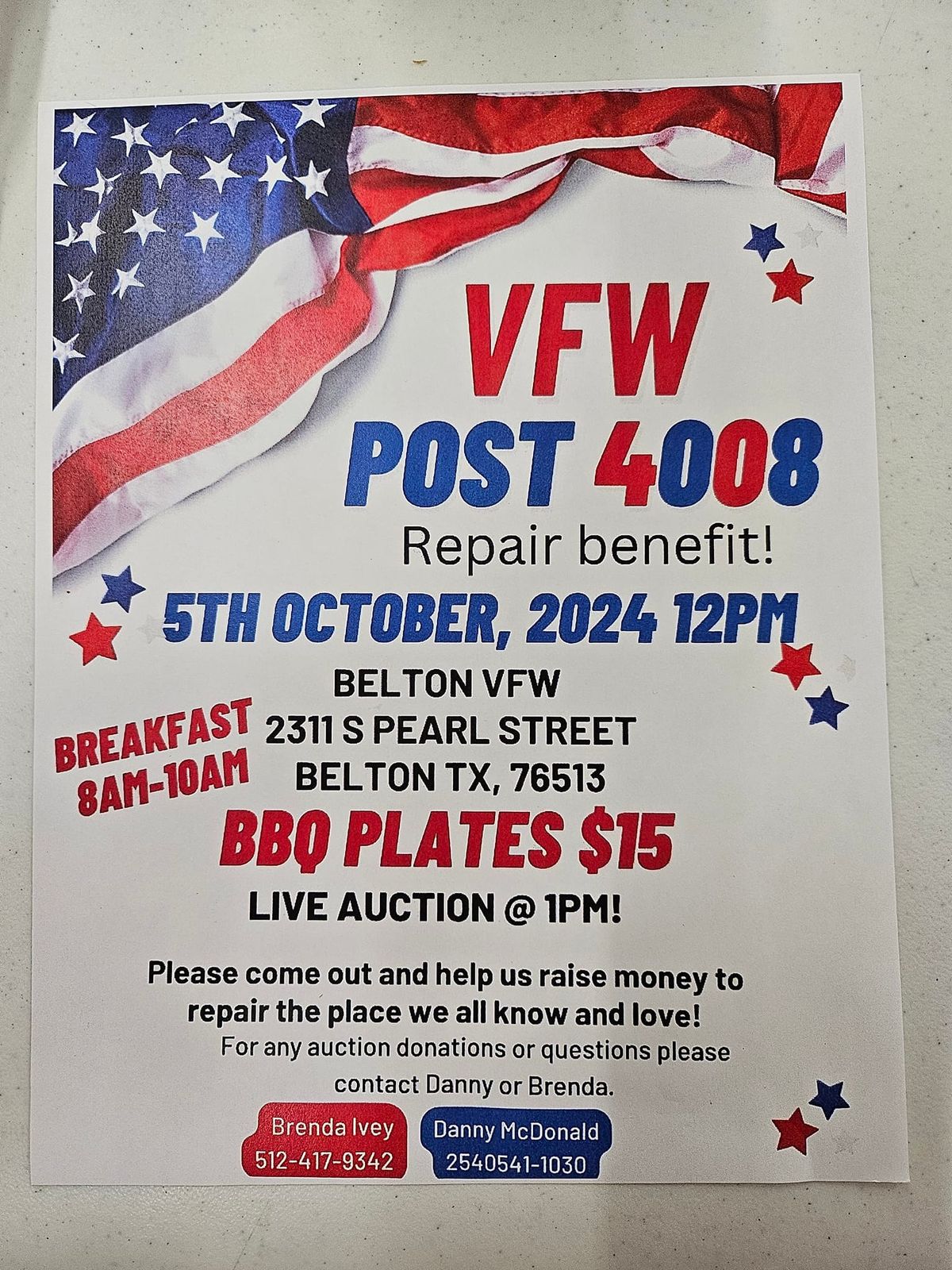 VFW Post 4008 - Fundraiser