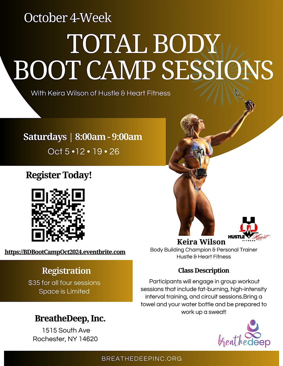 October 2024 4-Week Total Body Boot Camp Training