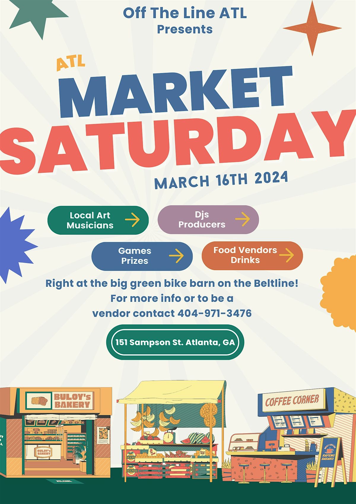 Market Saturdays On The Beltline! Fun, Games, Prizes, Food, Vendors & Art!