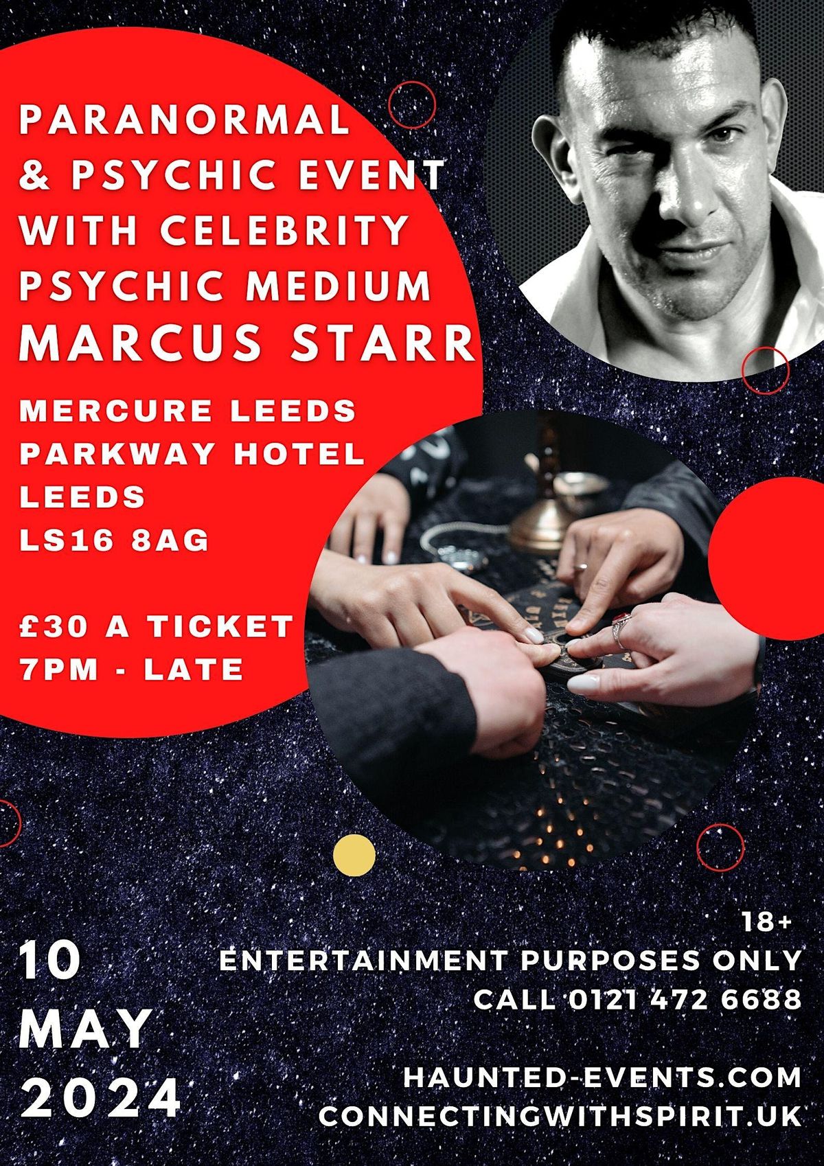 Paranormal & Mediumship with Celebrity Psychic Marcus Starr @ Mercure Leeds