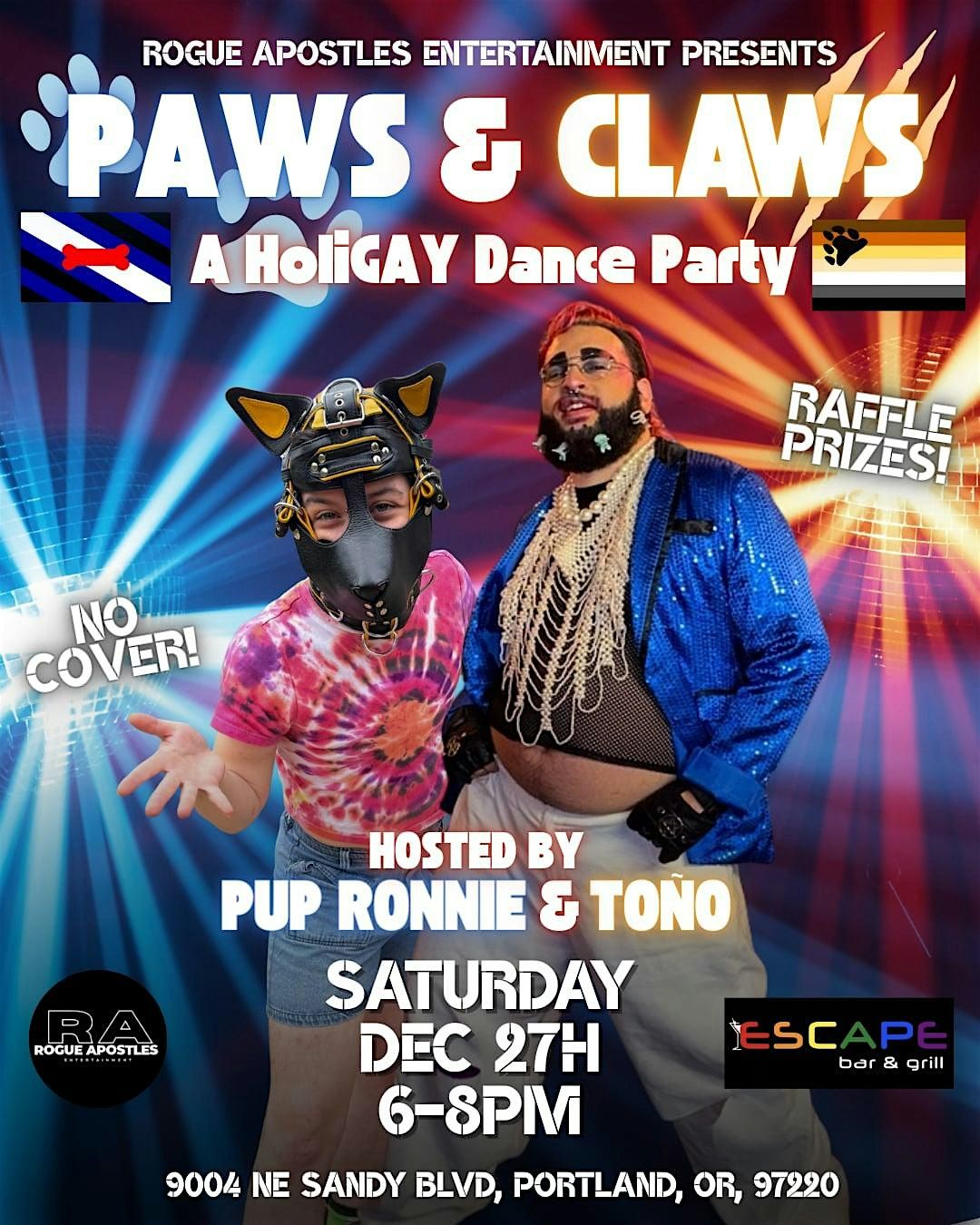 Paws & Claws: A HoliGAY Dance Party At Escape Bar & Grill