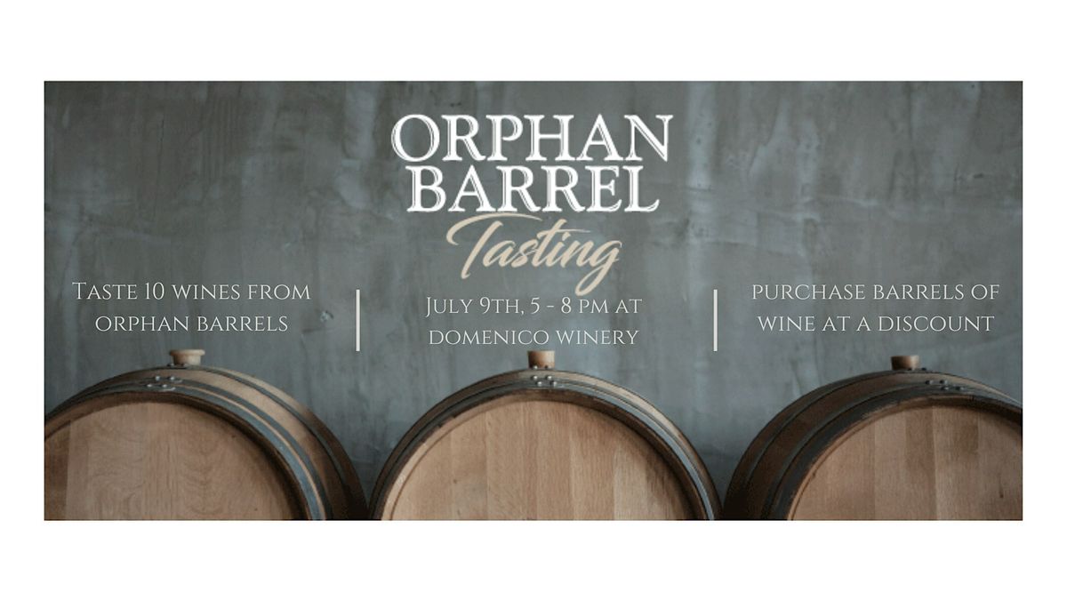 2024 Annual Orphan Barrel Tasting at Domenico Winery