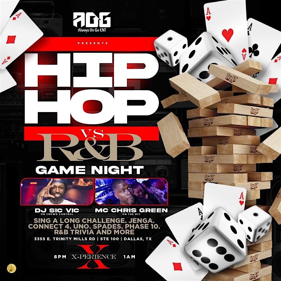 AOG PRESENTS-Hip Hop Vs RnB Adult Game Night + Dance Off