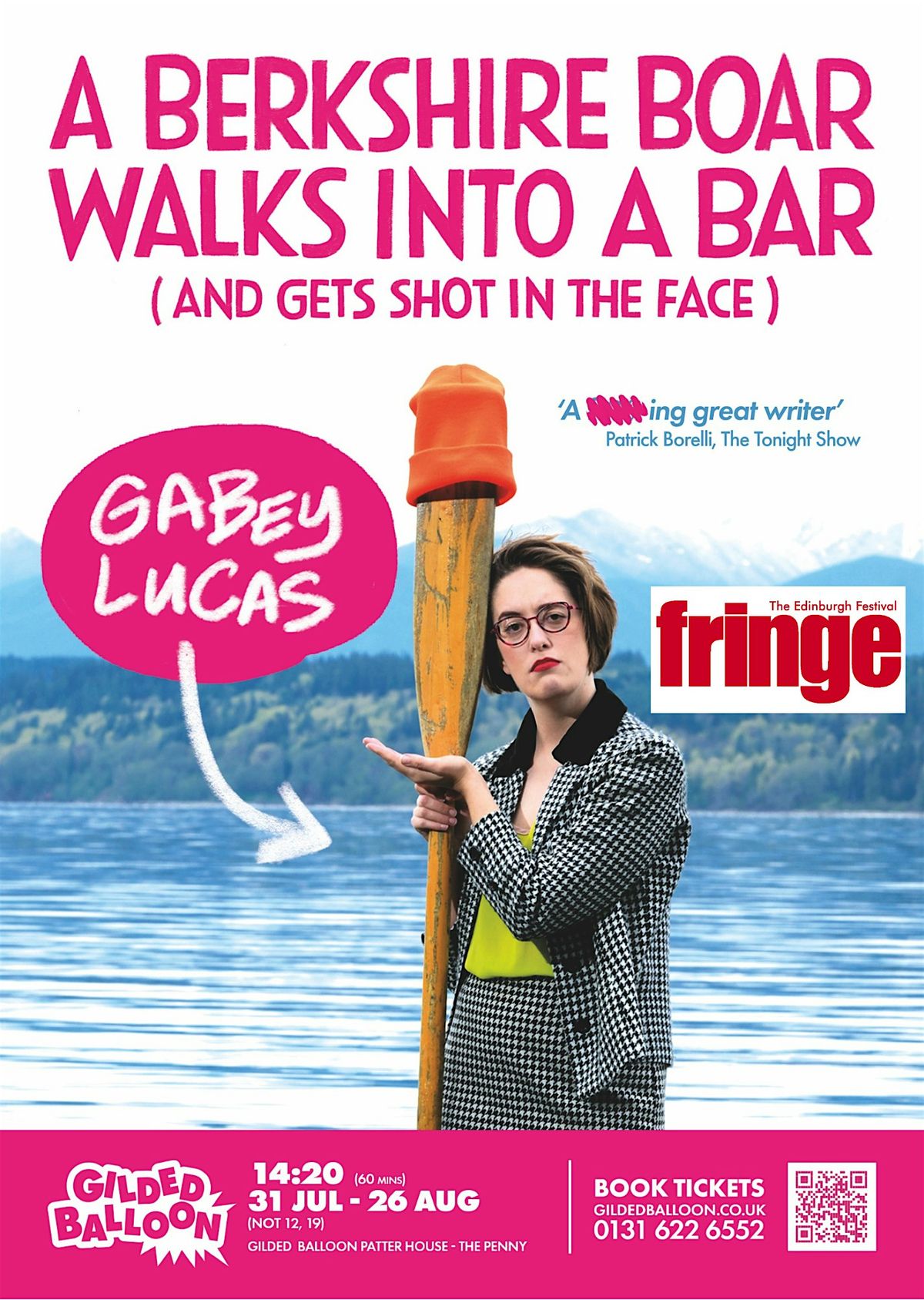 Edinburgh Fringe Preview - Gabey Lucas: A Berkshire Boar Walks Into a Bar (& Gets Shot in the Face)