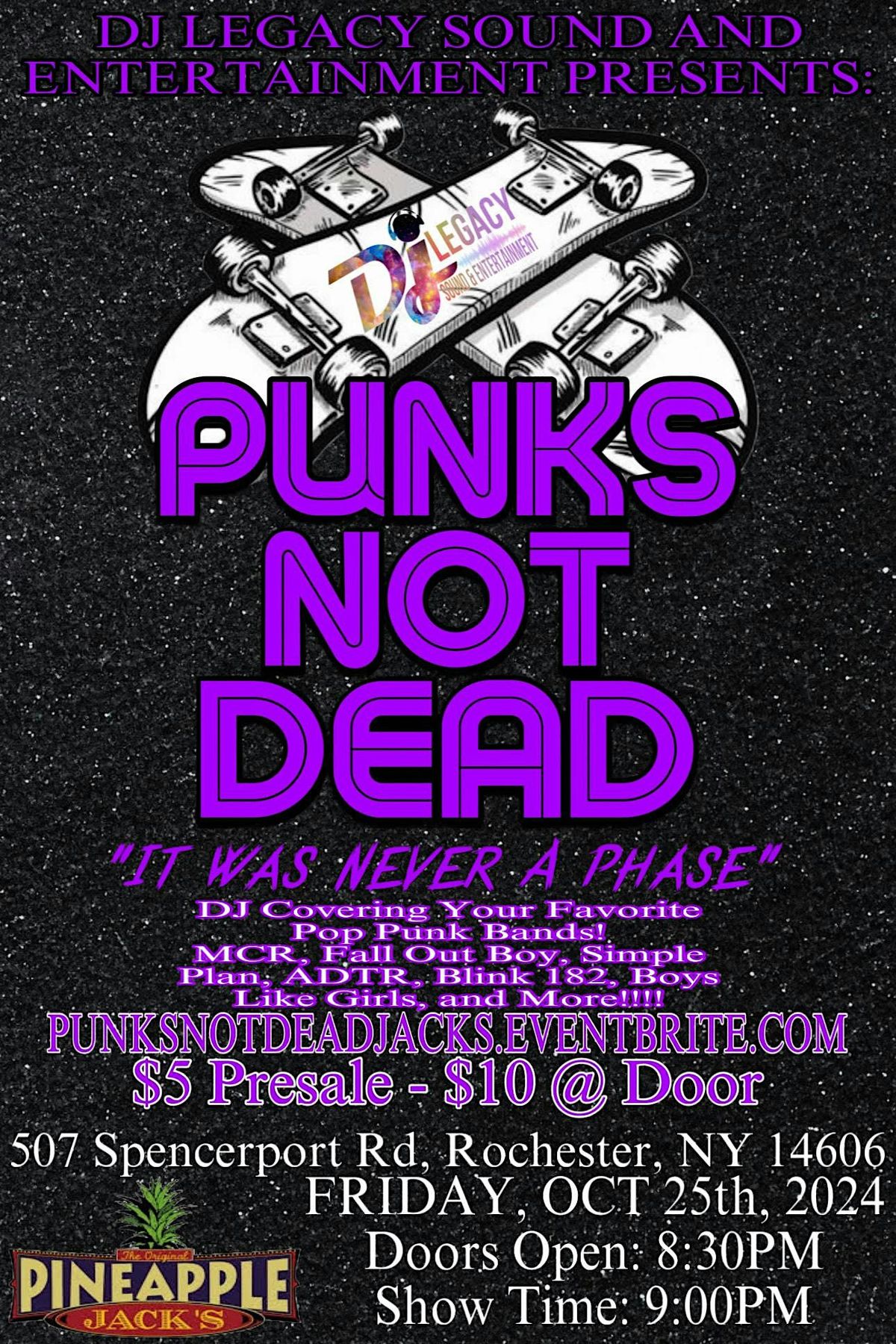 DJ Legacy S&E Presents: PUNKS NOT DEAD