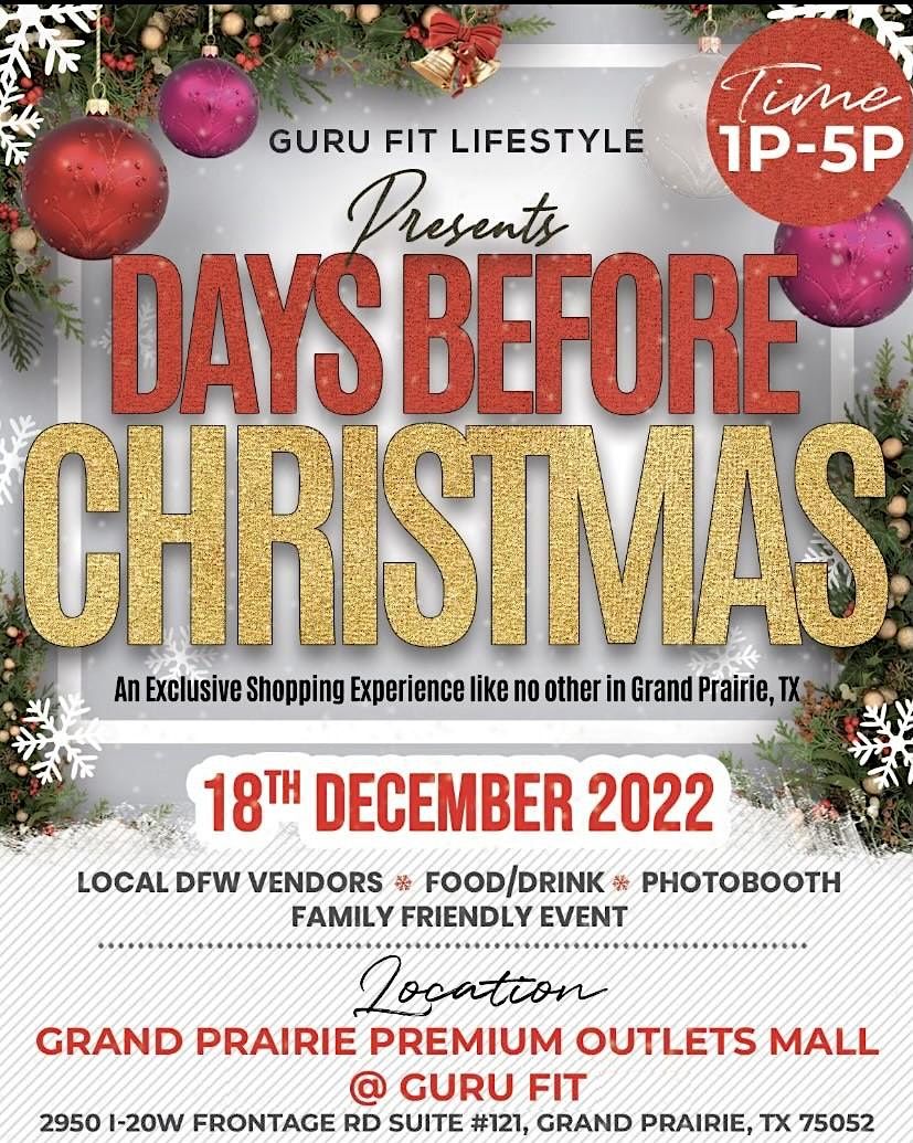 Guru Fit Lifestyle Presents Days Before Christmas: A Shopping Experience