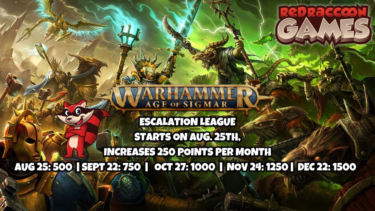 Warhammer Age of Sigmar Escalation League at Red Raccoon Games