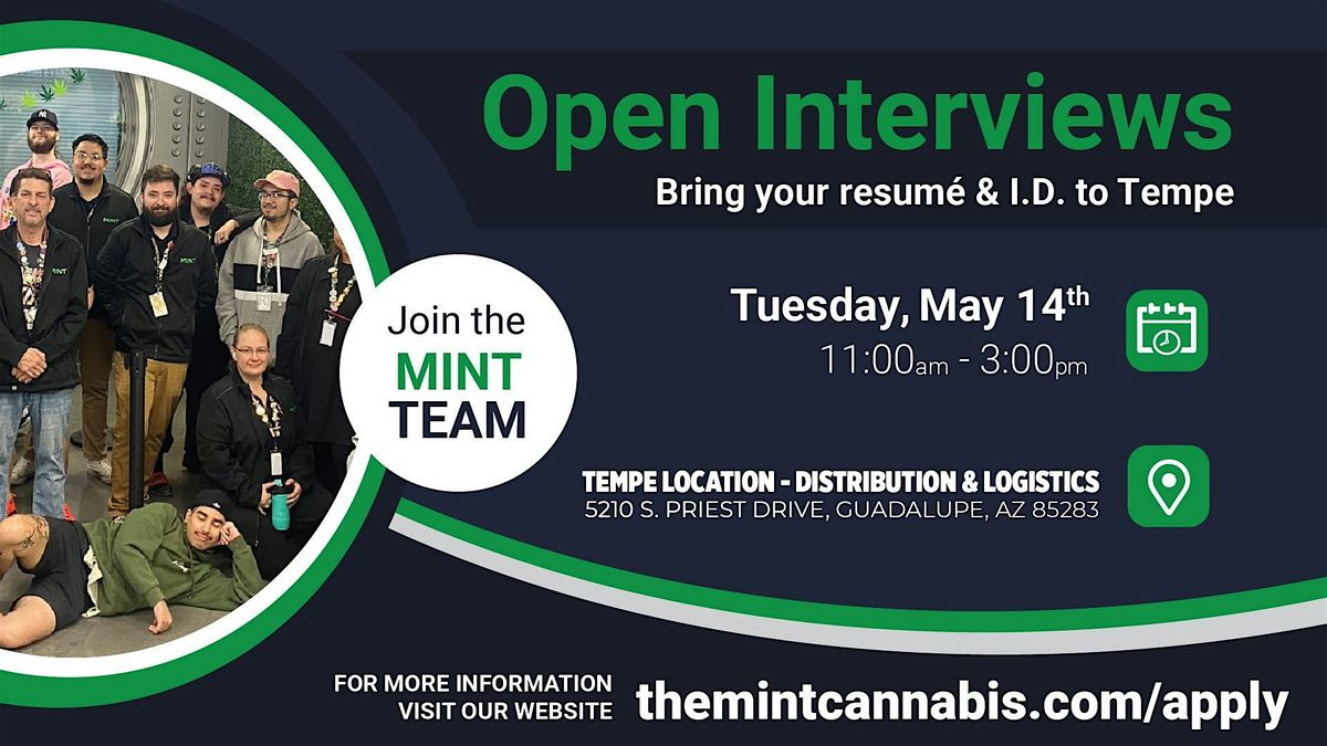 Join the MINT Team - Open Interviews Event