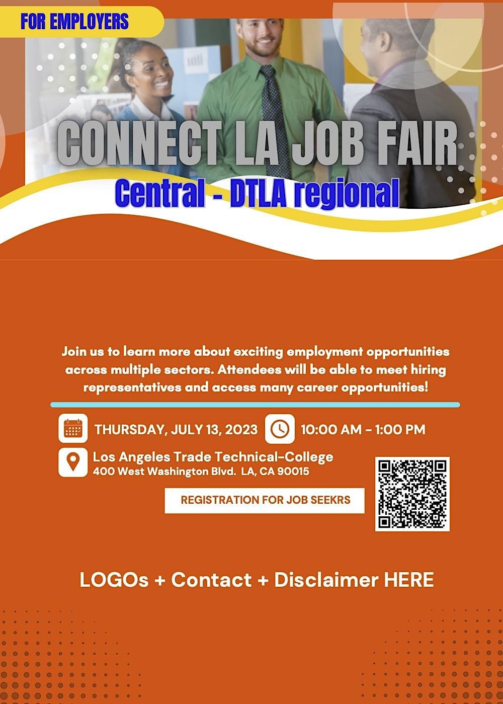 (For Employers)  Connect LA-Job Fair: Central-DTLA Regional