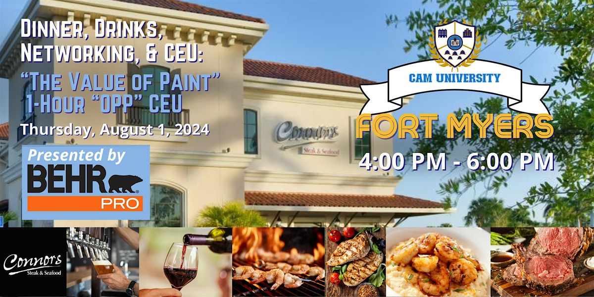 CAM U FT MYERS Complimentary Educational Happy Hour, 1-Hour CEU at Connors
