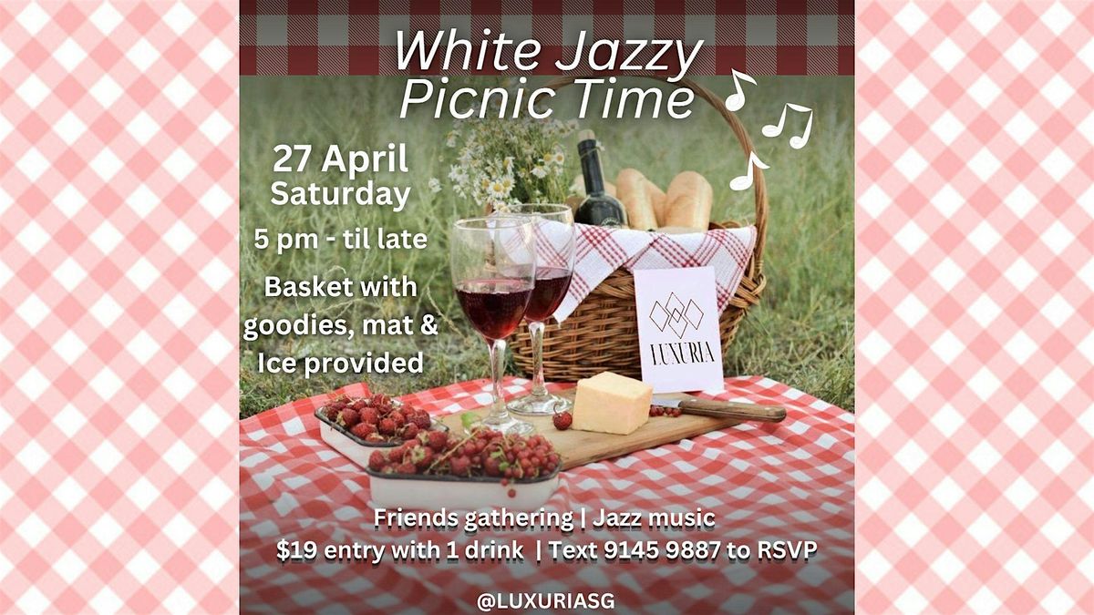 White Jazzy Picnic Time