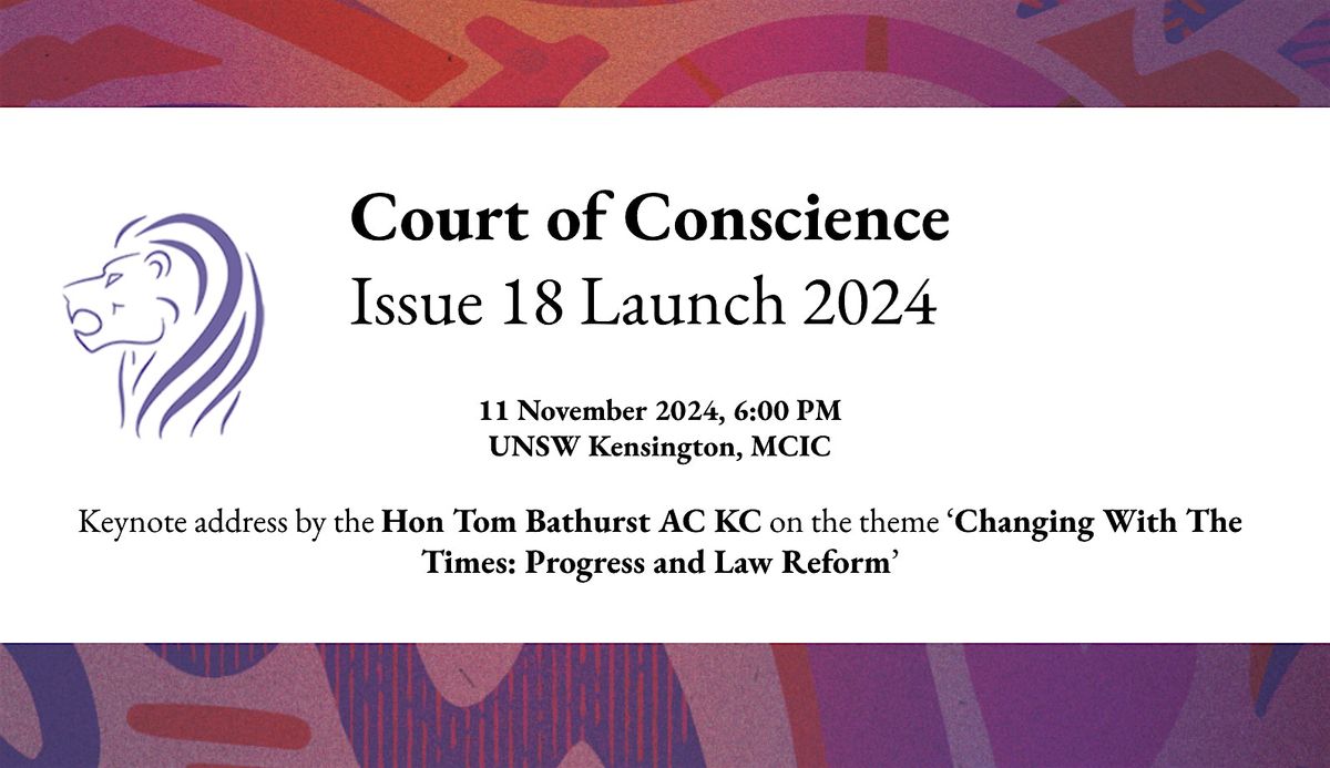 Court of Conscience Issue 18 Launch