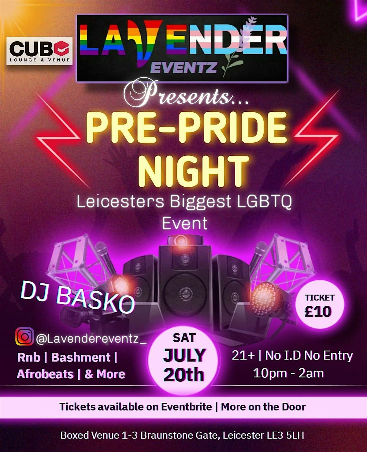 LAVENDER EVENTZ Pre-Pride Night