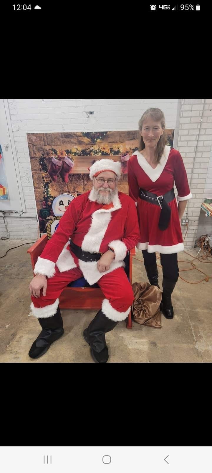 Santa and his goat at the Market!