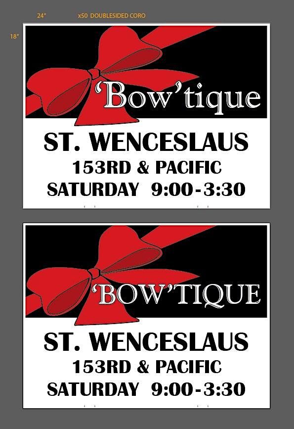St. Wenceslaus  Fall Bowtique  October 12, 2024