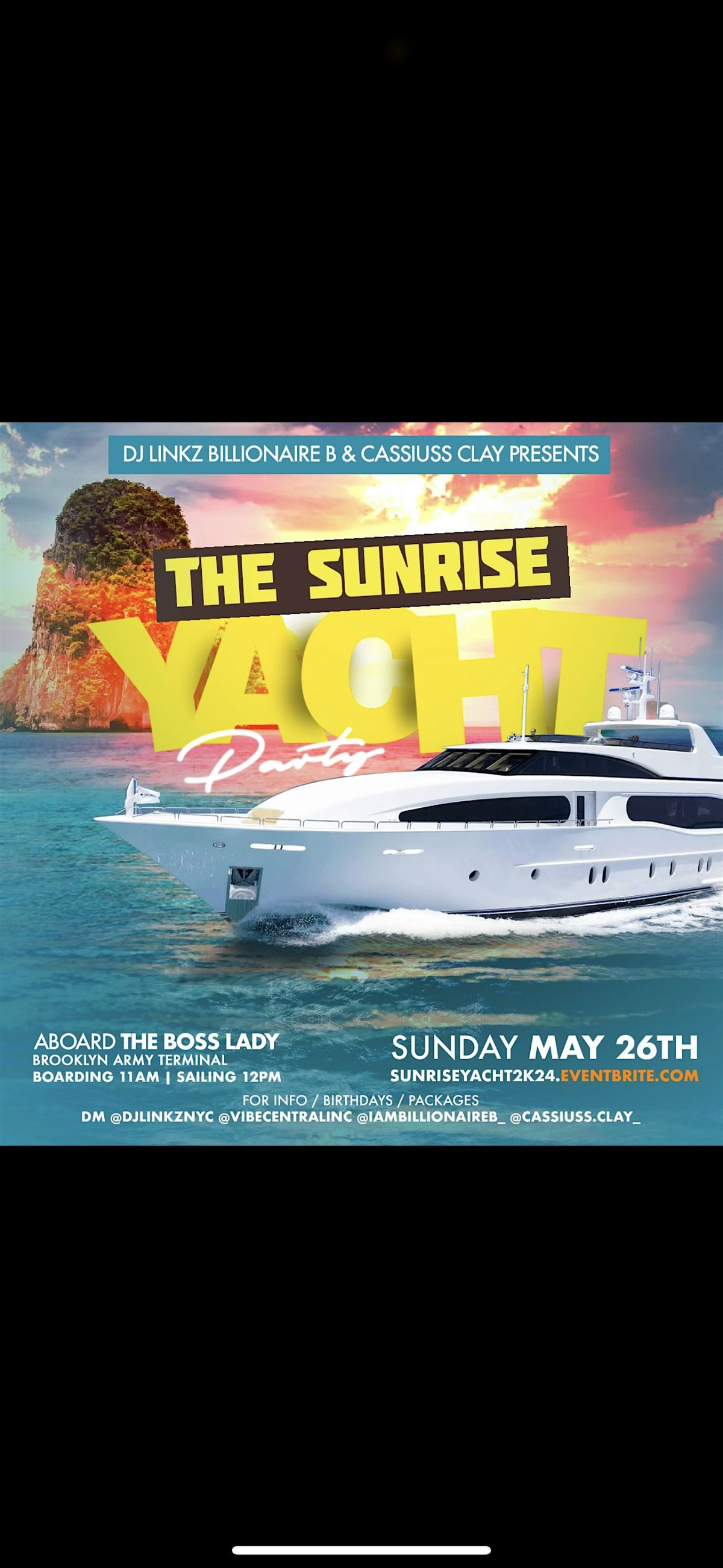 THE SUNRISE YACHT PARTY