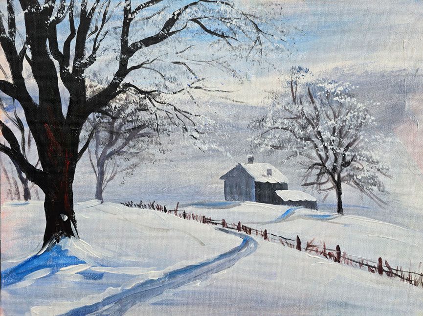 BURNLEY Paint Party - Winter's Silent Canvas IL