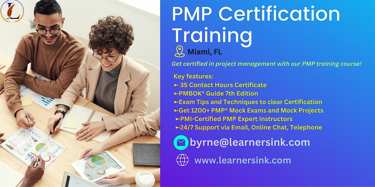 Confirmed 4 Day PMP Bootcamp In Miami, FL