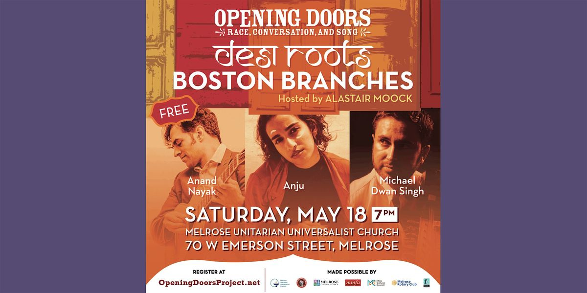 Opening Doors presents Desi Roots, Boston Branches - VIRTUAL OPTION