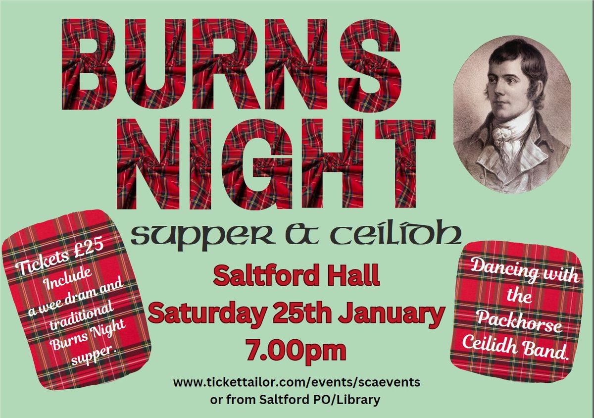 Burns Night @ Saltford Hall on 25 January 2025