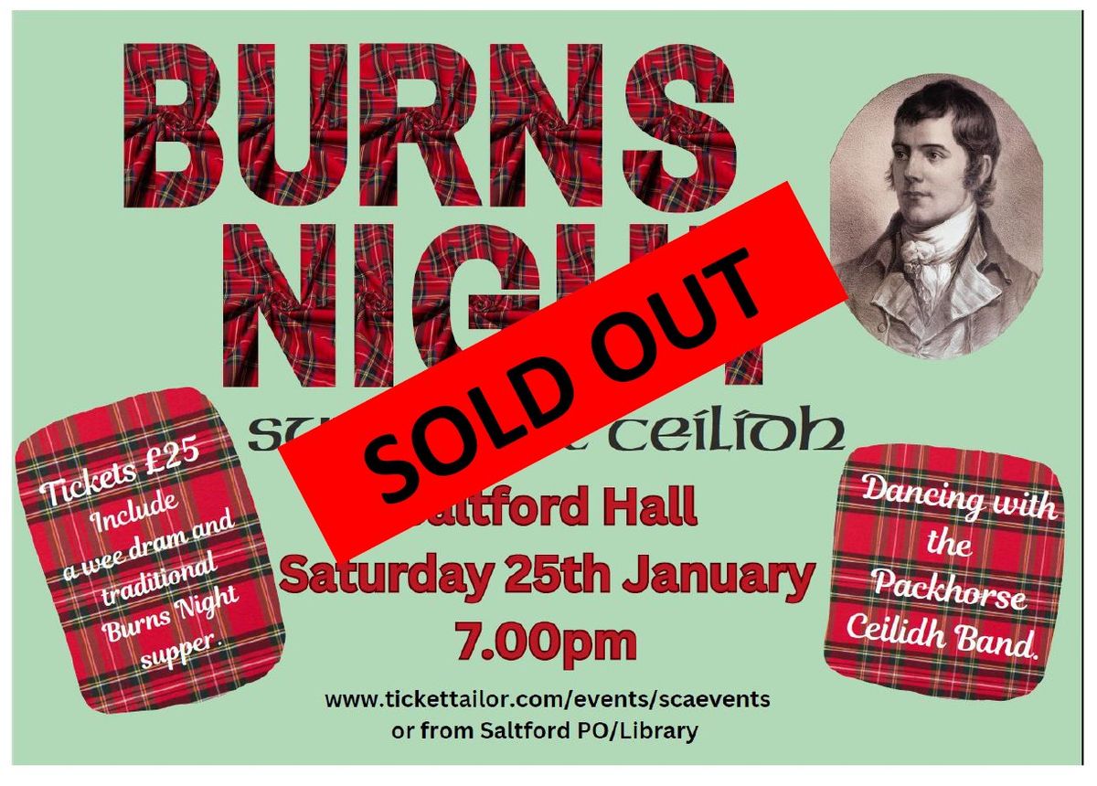 Burns Night @ Saltford Hall on 25 January 2025