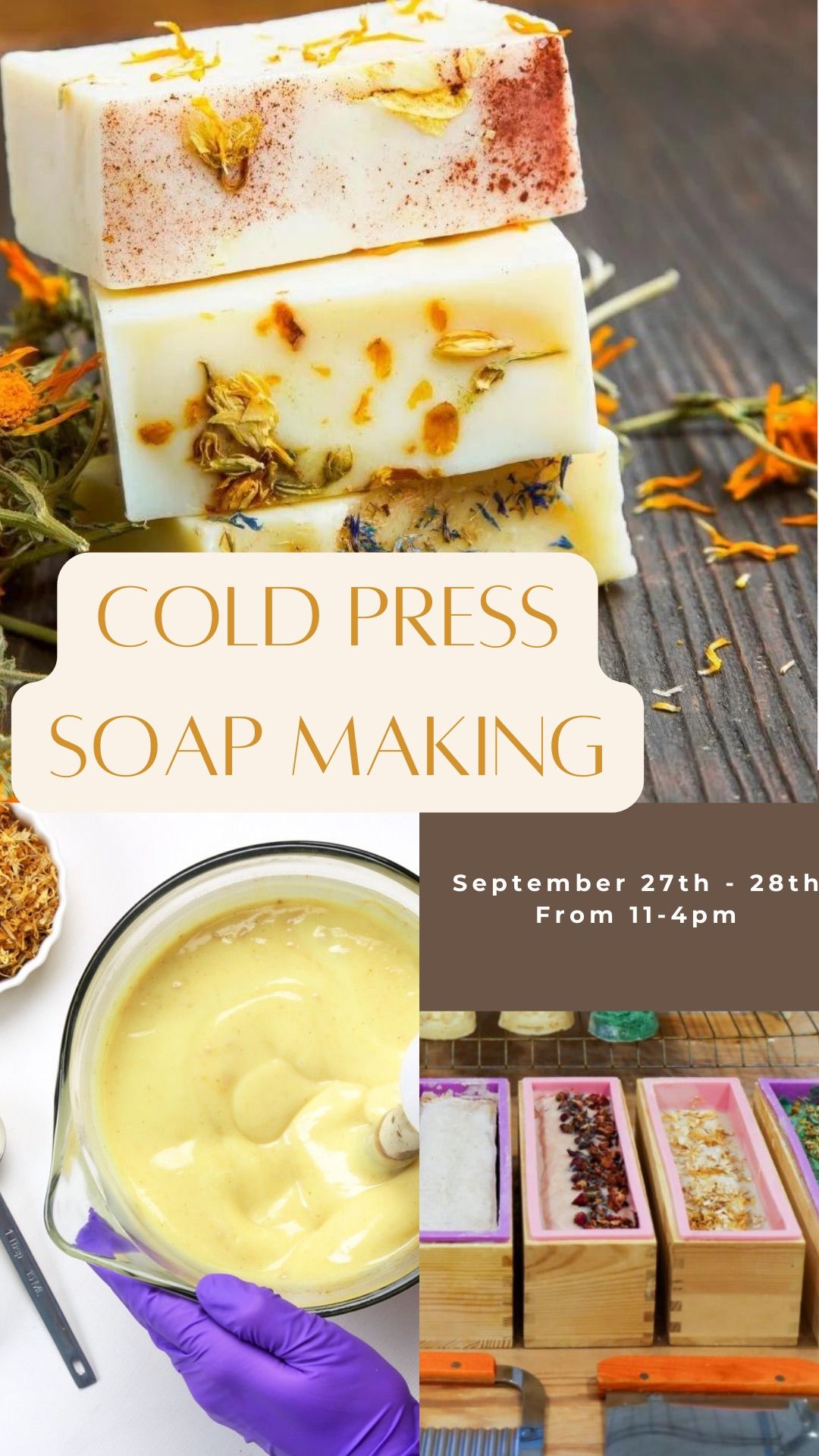 Limited Edition Cold Press Soap Making Workshop