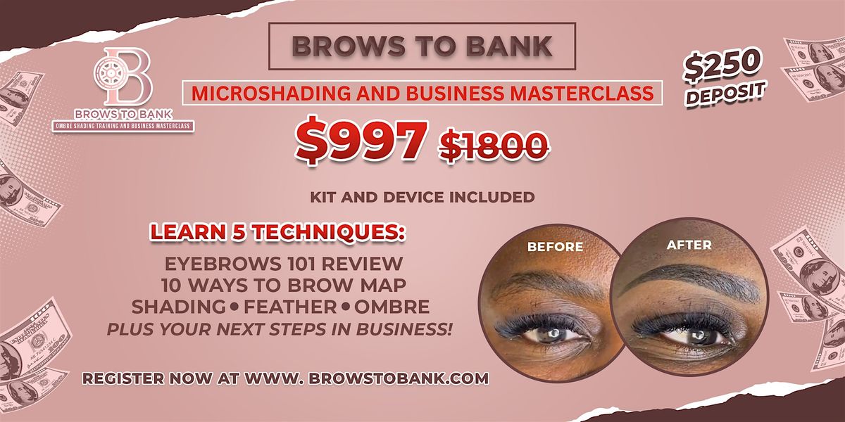 Dallas June 9 | Microshading and Business Masterclass | Brows to Bank