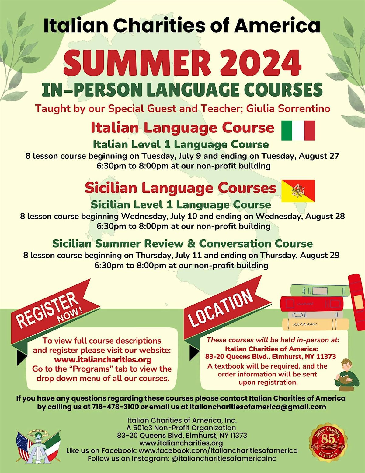 Italian Level 1 In-Person Language Course