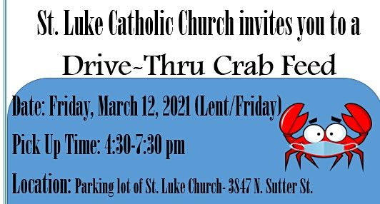 St. Luke's Drive-thru Crab Feed Dinner