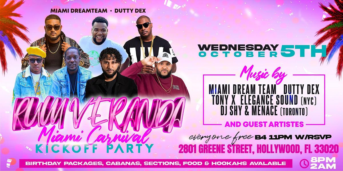 Rum Veranda - Miami Carnival Wednesday