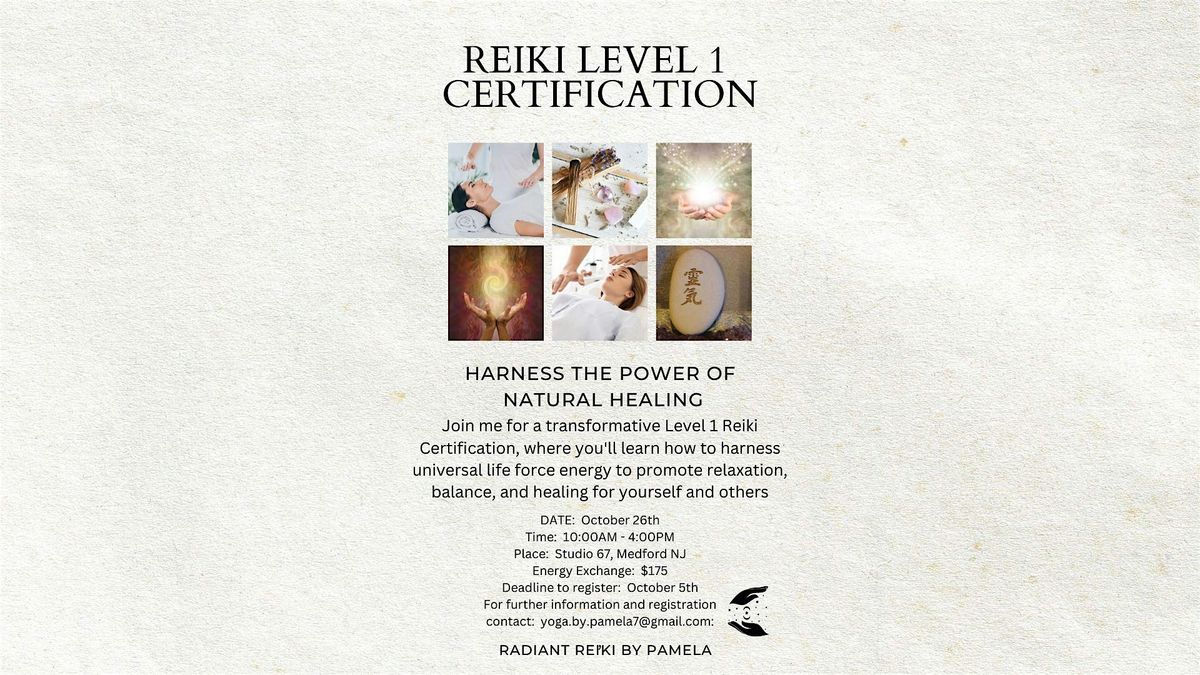 Reiki Level 1 Certification