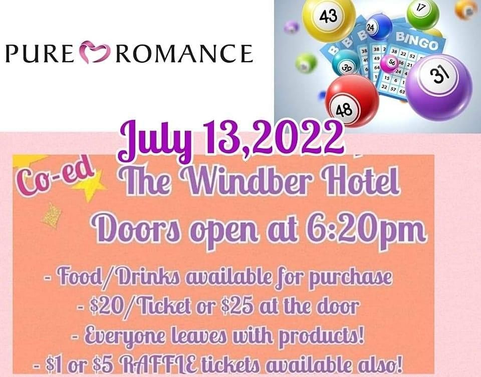 Co-Ed Christmas in July Pure Romance Bingo, Windber Hotel, 13 July 2022