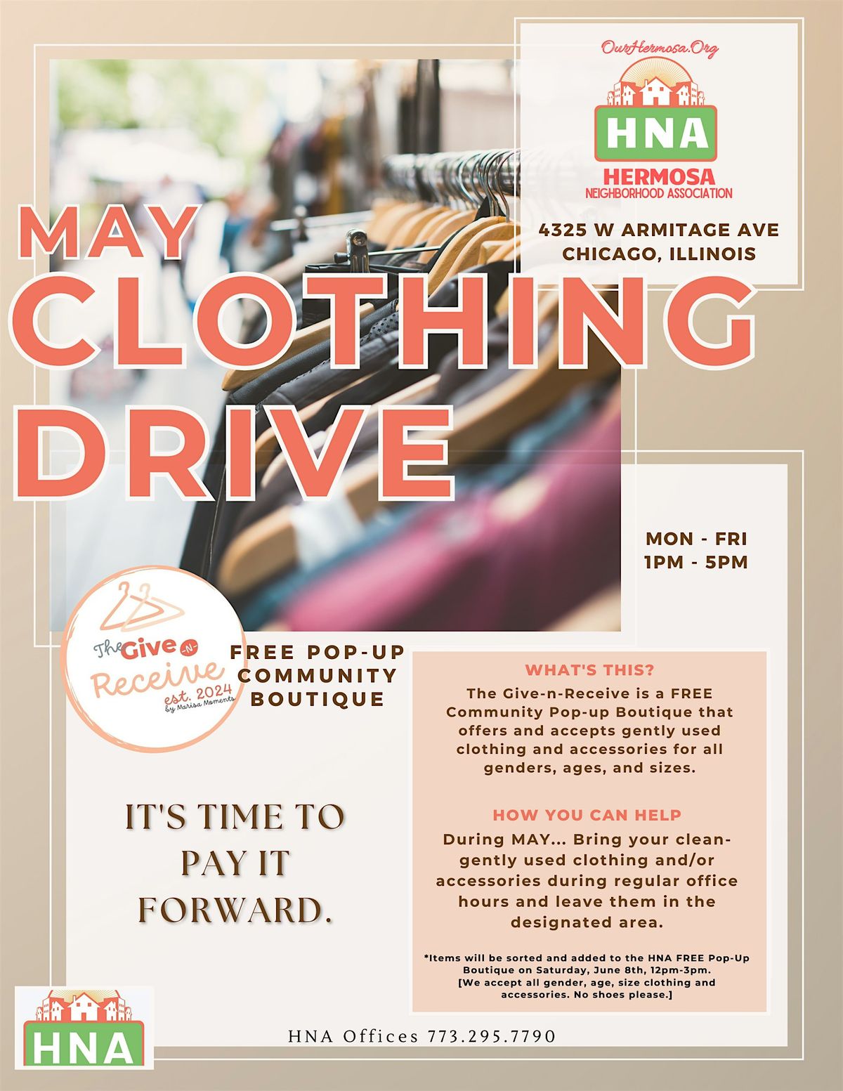 HNA Community Clothing Drive Drop Off