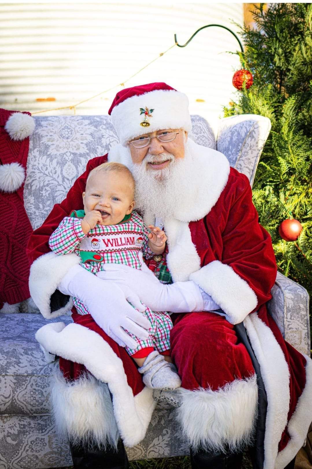 Santa and Mrs Santa on the farm