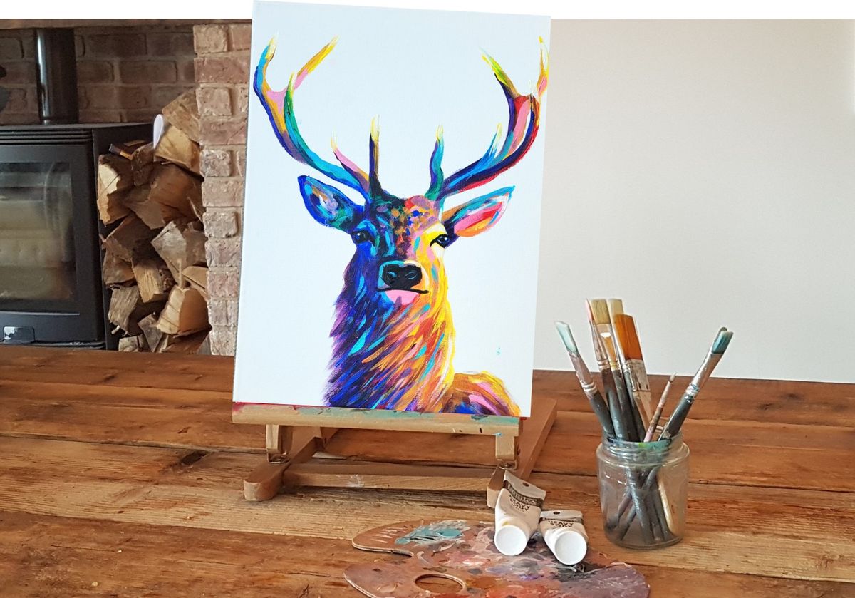 'Bold Stag' painting workshop @The Hayride, Beverley