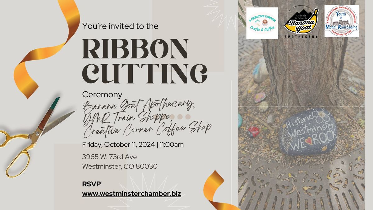 Ribbon Cutting: Banana Goat Apothecary, YMR Train Shoppe, & A Creative Corner Coffee Shop