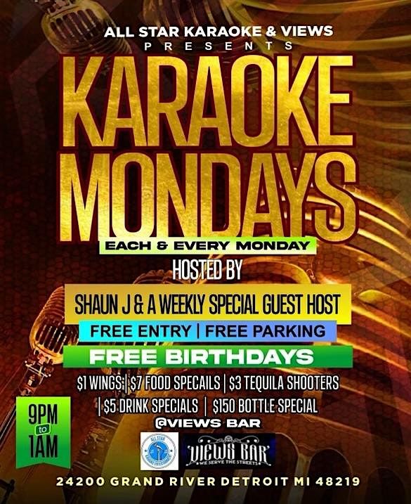 MNF FOLLOWED BY KARAOKE FREE ENTRY COME SING HEART OUT  $1 WINGS