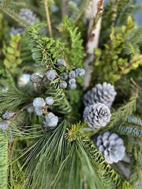 Holiday Hanging Basket Plant & Sip