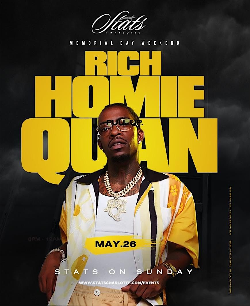 Sunday Funday | Rich Homie Quan | May 26 @ STATS Charlotte
