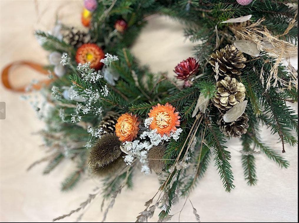 DRIED FLOWER WREATH MAKING