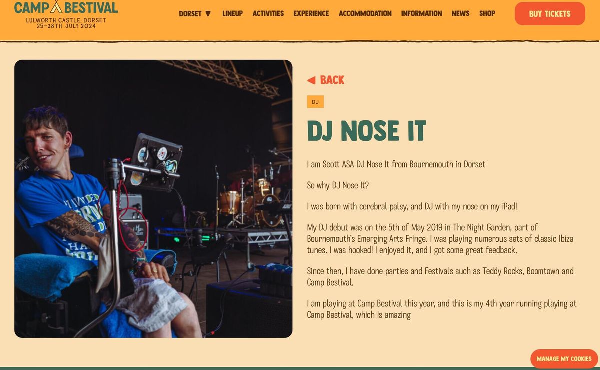 DJ Nose It @ Camp Bestival 